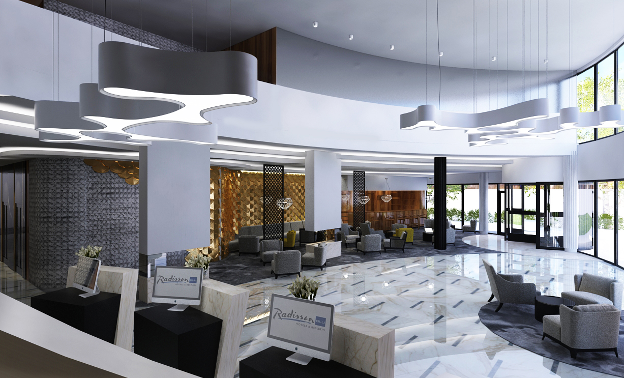 Lobby im Radisson Blu Resort Swinemünde