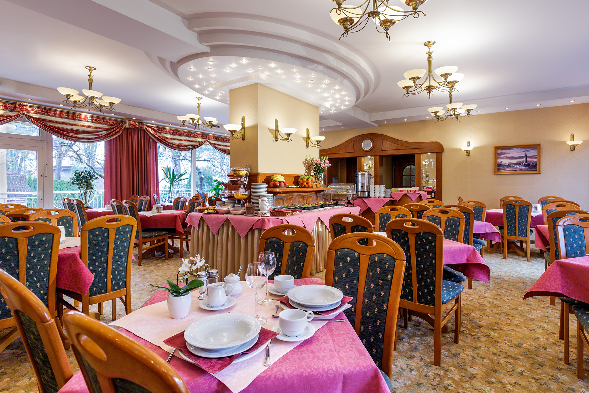 Speiseraum im Hotel Polaris III in Swinemünde