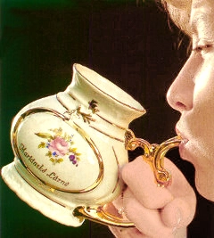 Trinkkur in Marienbad, im Westböhmischen Bäderdreieck