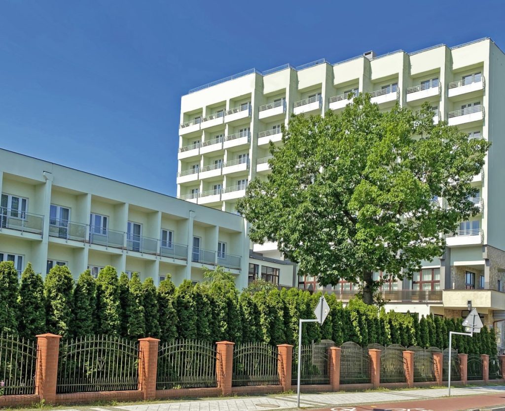 Außenansicht des Alga Baltic Resort in Swinemünde