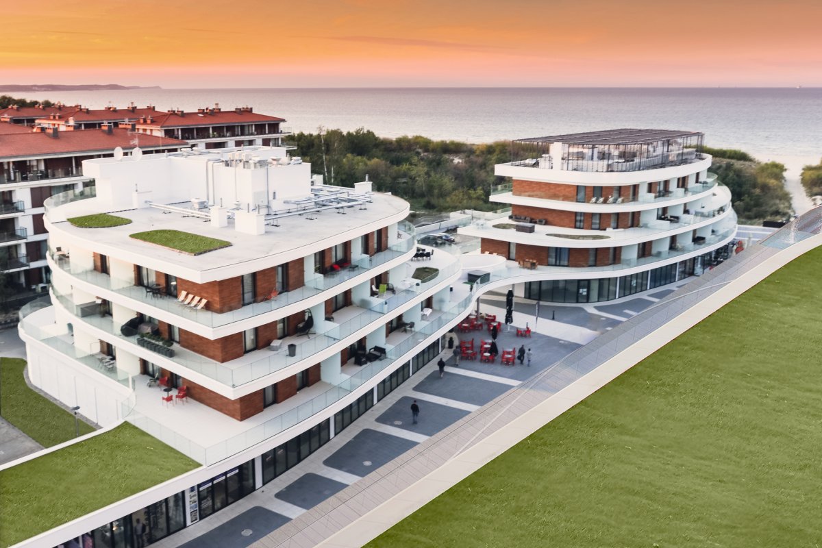 Außenansicht der Baltic Park Molo Apartments in Swinemünde