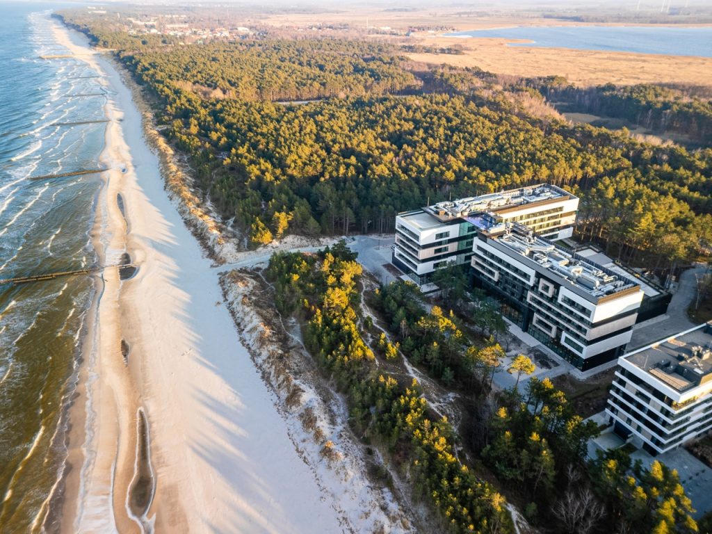Außenansicht des Shellter Resort & Spa in Rogowo an der Ostsee