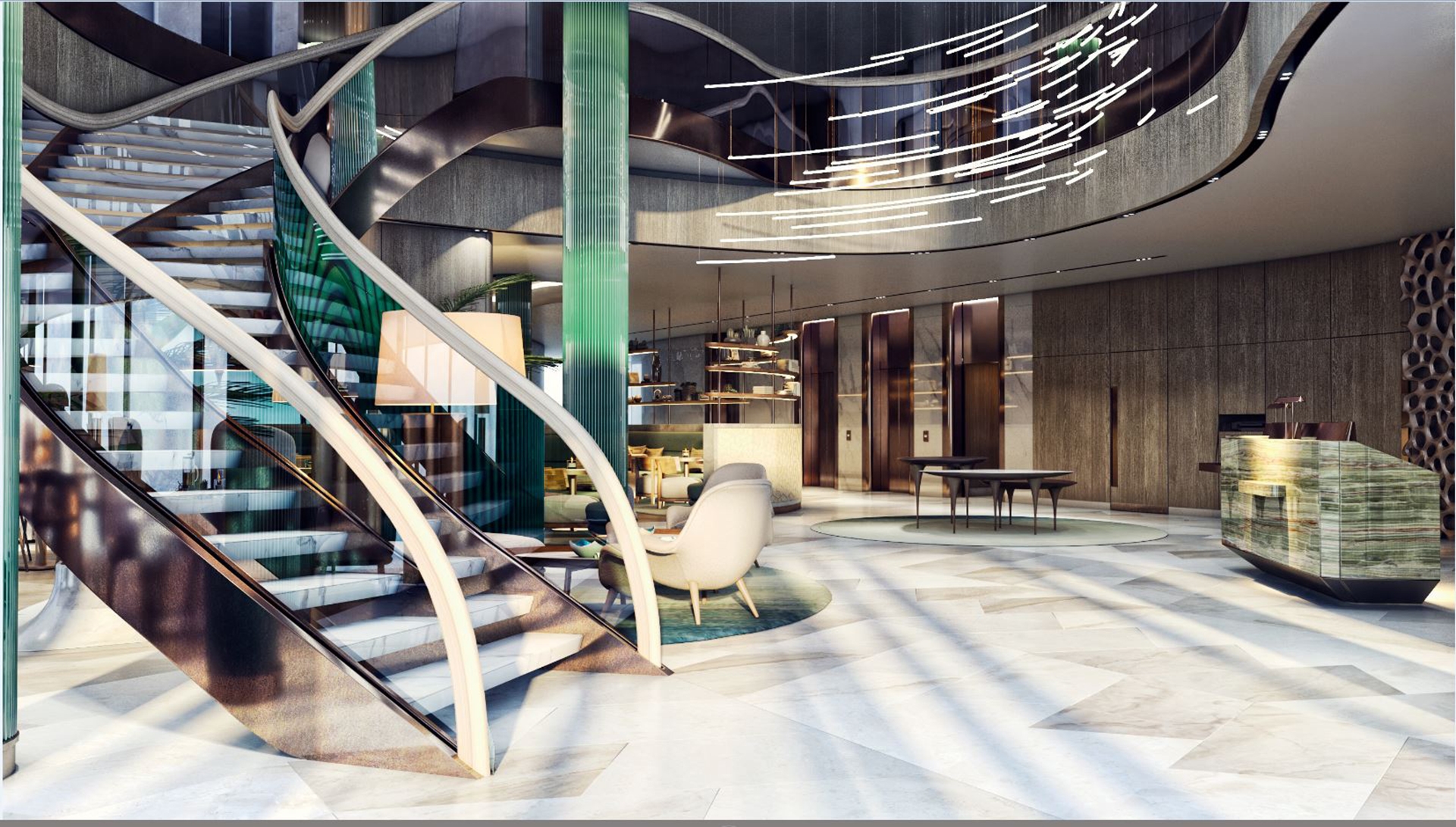 Lobby im Hilton Hotel in Swinemünde