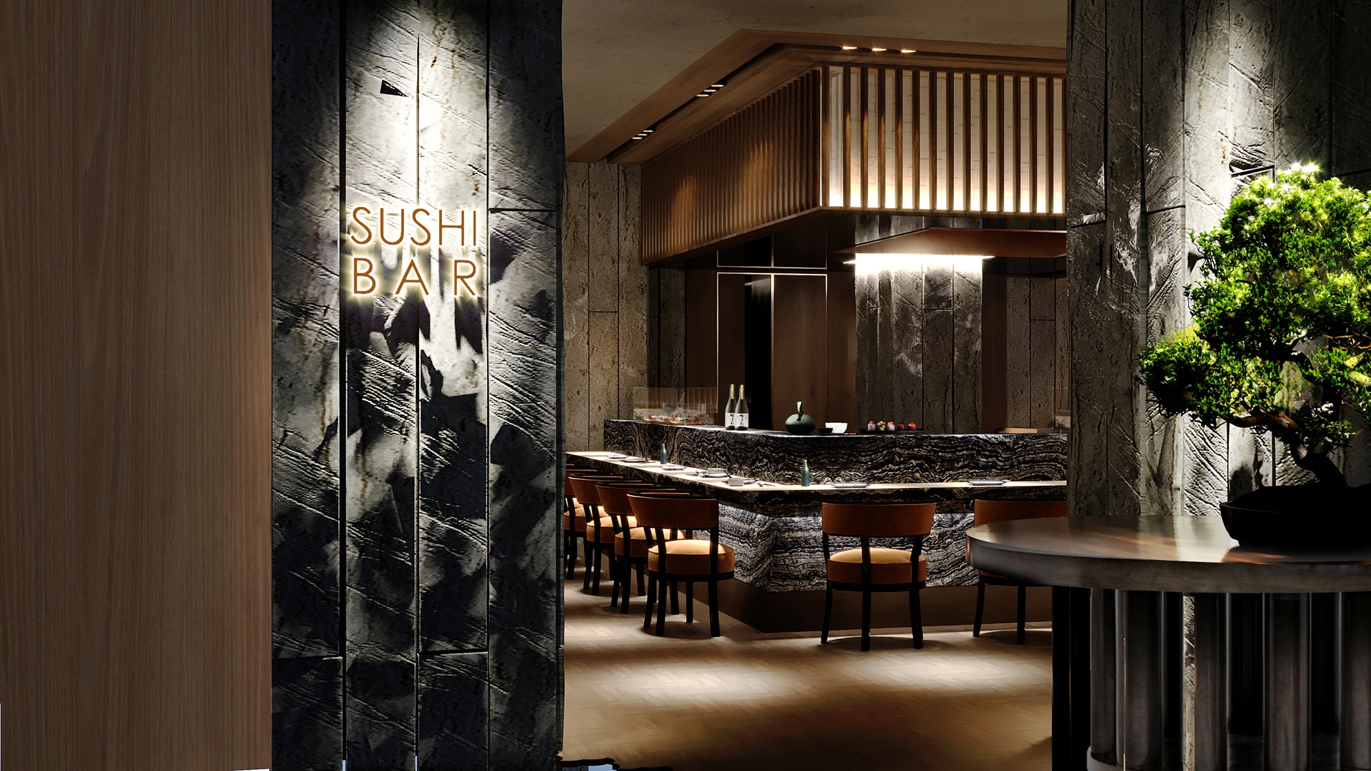 Sushi Bar im Hilton Hotel in Swinemünde